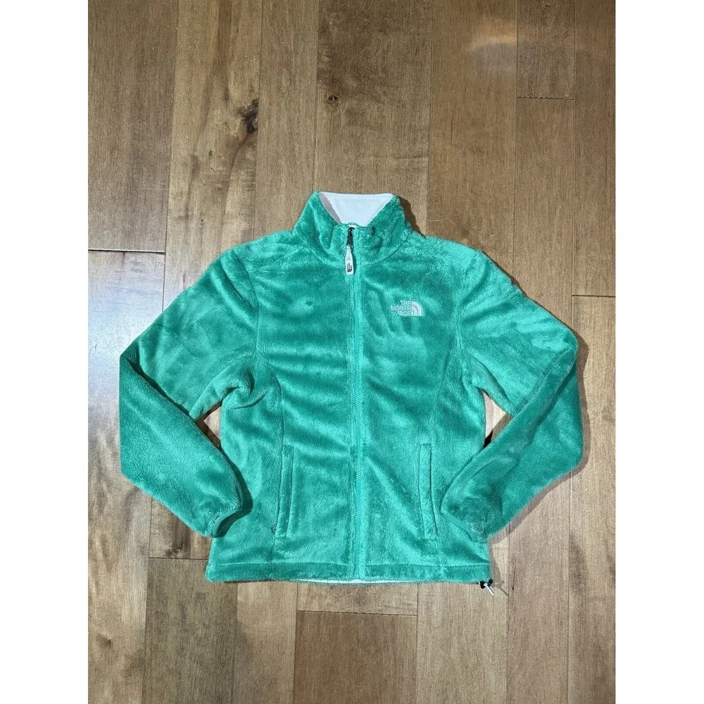 The North Face Osito Full Zip Fuzzy Jacket Women's Small Casual Emerald Green